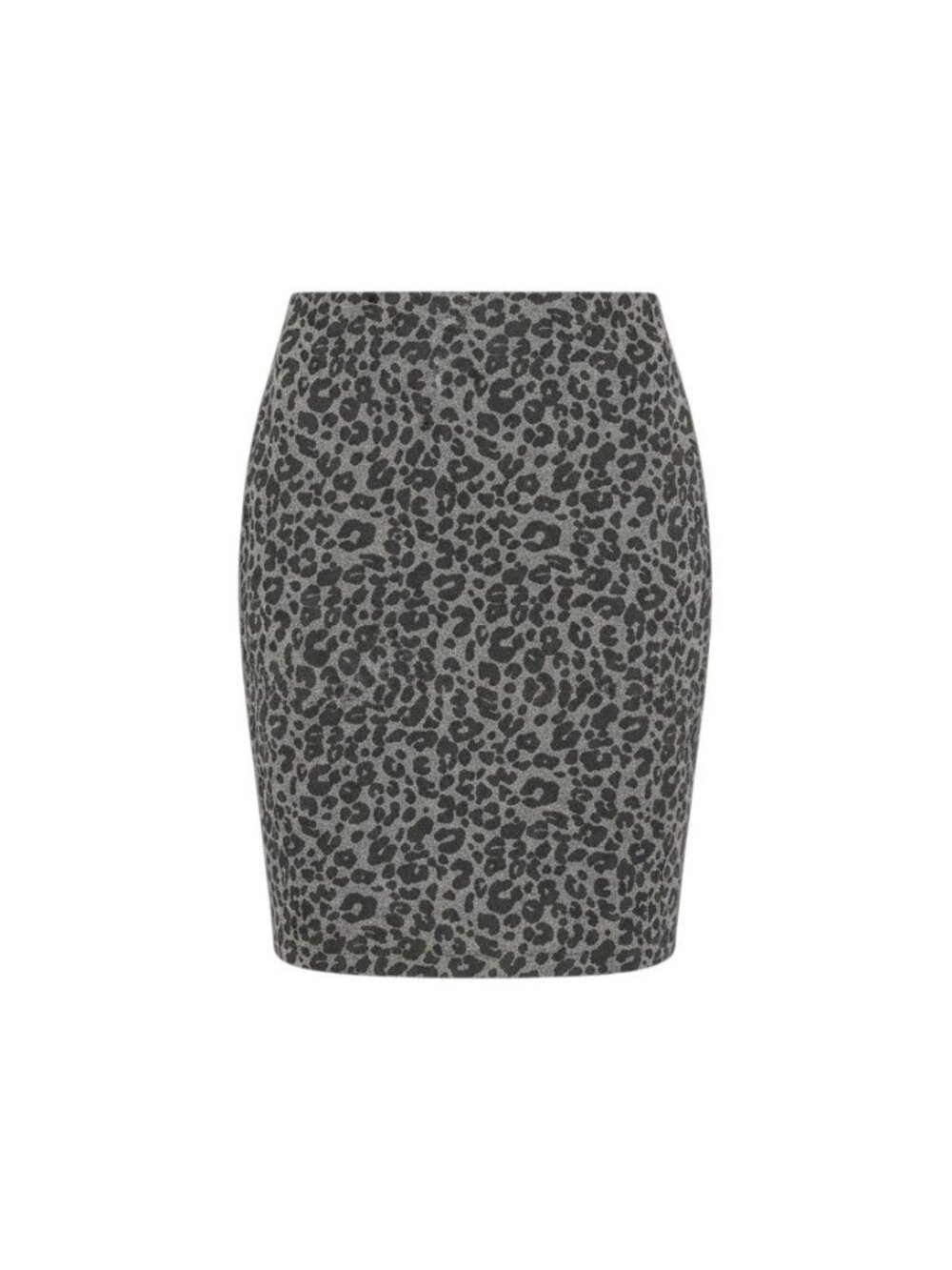 Loft Womens Gray & Black Leopard Print Pencil Skirt Size L